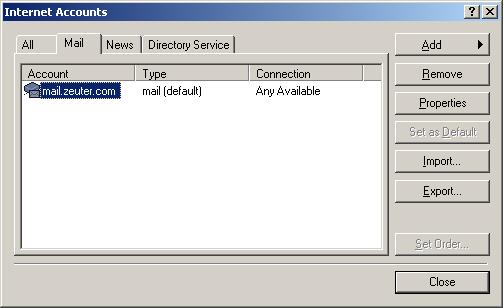 Outlook Express - Email Account Name
